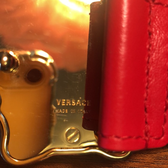 Versace red Medusa belt made in Italy - Picture 4 of 7